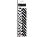 The Party People Shop Straws - Paper, Black & White Polka 20 pk offer