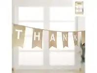 Flag Bunting - Banner, Hessian Thank You