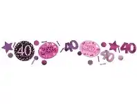 The Party People Shop Scatters/Confetti - Pink Celebration, 40th Birthday offer