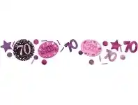 The Party People Shop Scatters/Confetti - Pink Celebration, 70th Birthday offer