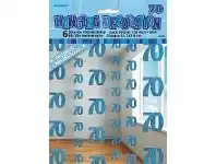 The Party People Shop Hanging Decoration - Strings, Blue Glitz 70 offer