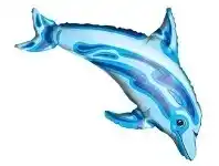 Balloon - Foil Super Shape, Dolphin Blue