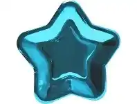 The Party People Shop Plates - Dinner, Star Metallic Blue 8 pk offer