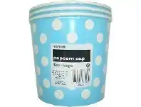 Popcorn Cups, Large - Polka Dots, Pale Blue 3 pk