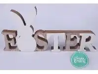 The Party People Shop Table Sign - Easter Bunny offer