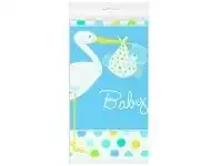 The Party People Shop Tablecloth - Baby Stork, Blue offer