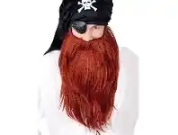 The Party People Shop Pirate Beard and Mo Set Red Jumbo offer