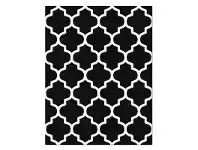 LivingStyles Aspire Lattice Modern Rug, 80x150cm, Black offer
