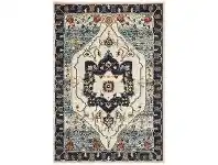 LivingStyles Babylon Auberon Bohemian Rug, 300x400cm, Blue offer