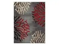LivingStyles Legacy Coral Modern Rug, 80x150cm, Grey offer