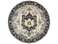 LivingStyles Babylon Auberon Bohemian Round Rug, 200cm, Blue offer