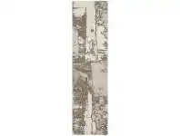 Magnolia Gloria Cotton Chenille Runner Rug, 80x300cm, Silver