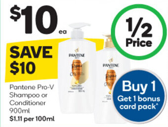 Woolworths Pantene Pro-V Shampoo or Conditioner 900ml offer