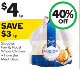 Woolworths Steggles Family Roast Whole Chicken offer