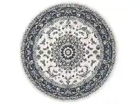 LivingStyles Palace Manal Oriental Round Rug, 240cm, White/Blue offer