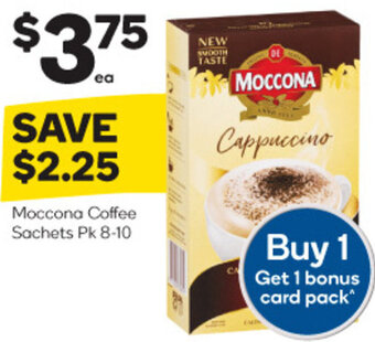Woolworths Moccona Coffee Sachets Pk 8-10 offer