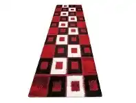 LivingStyles Lanice Luxury Shaggy Runner Rug, 80x300cm, Red offer