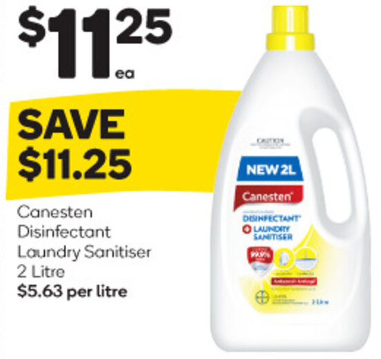 Canesten Disinfectant Laundry Sanitiser 2 Litre offer at Woolworths