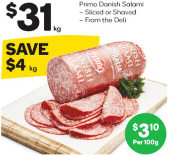 Woolworths Primo Danish Salami - Sliced or Shaved offer