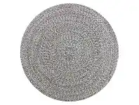 LivingStyles Merino Handmade Round Cotton Rug, 220cm, Steel Grey offer