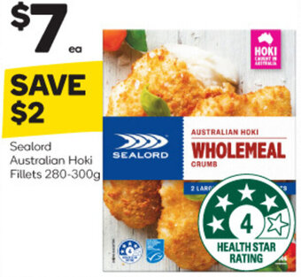 Woolworths Sealord Australian Hoki Fillets 280-300g offer