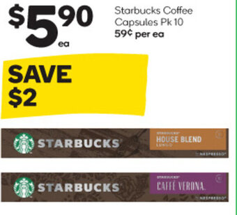 Woolworths Starbucks Coffee Capsules Pk 10 offer