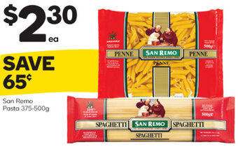 Woolworths San Remo Pasta 375-500g offer