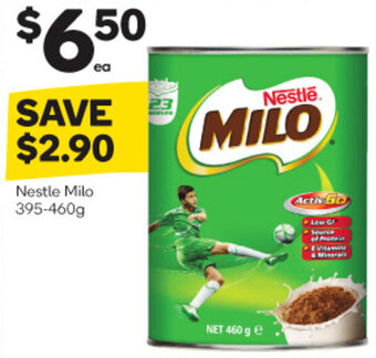 Woolworths Nestle Milo 395-460g offer