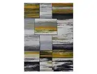 LivingStyles Sunbury Tyson Modern Rug, 200x290cm, Gold / Grey offer