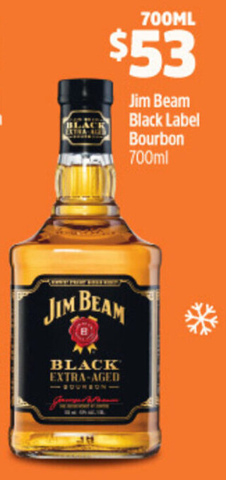 Woolworths Jim Beam Black Label Bourbon 700ml offer