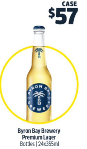 Woolworths Byron Bay Brewery Premium Lager Bottles | 24x355ml offer