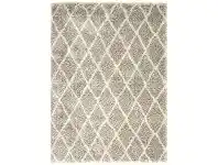 LivingStyles Lumina Effie Shaggy Runner Rug, 200x80cm, Brown / Cream offer