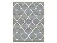 LivingStyles Attitude Trellis Modern Rug, 80x150cm, Grey offer