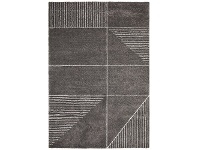 LivingStyles Broadway Lines Modern Rug, 200x290cm, Charcoal offer