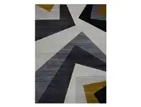 LivingStyles Sunbury Flynn Modern Rug, 300x400cm, Gold / Grey offer