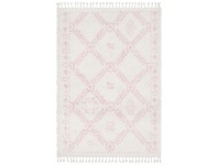 LivingStyles Saffron Jamila Fringed Shag Rug, 300x400cm, Pink offer