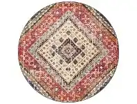 Babylon Diamond Bohemian Round Rug, 150cm, Multi
