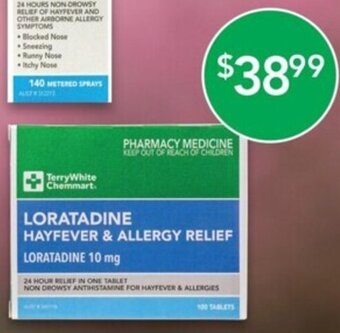 Terry White TerryWhite Chemmart* Loratadine 10mg 100 tablets offer