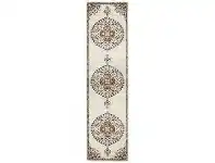 LivingStyles Babylon Chantilly Bohemian Runner Rug, 80x500cm, White offer