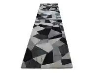 LivingStyles Sunbury Cooper Modern Runner Rug, 80x300cm, Grey / Charcoal offer