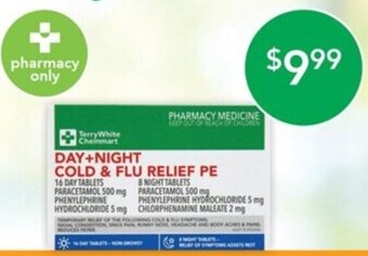 Terry White TerryWhite Chemmart*° Cold & Flu Relief Day & Night PE 24 tablets offer