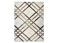 LivingStyles Sunbury Zac Modern Rug, 120x170cm, Cream / Brown offer