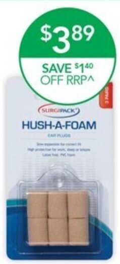 SURGIPACK HUSH-A-FOAM