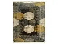 LivingStyles Apollo Hexago Modern Rug, 80x150cm, Brown offer