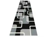 Orlando Braxton Modern Runner Rug, 80x300cm, Black