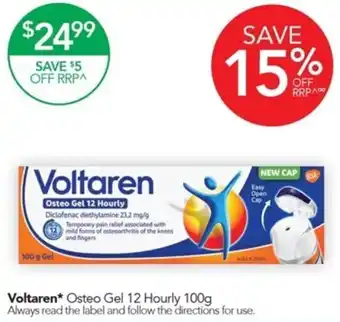 Terry White Voltaren* Osteo Gel 12 Hourly 100g offer
