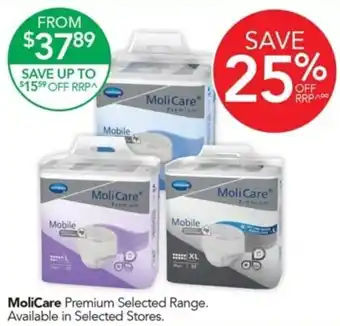 Terry White MoliCare Premium Selected Range. offer