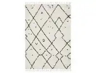 LivingStyles Saffron Kenza Fringed Shag Rug, 240x330cm, White offer