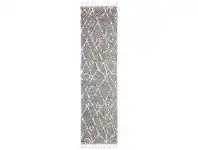 LivingStyles Saffron Meryem Fringed Shag Runner Rug, 80x400cm, Silver offer