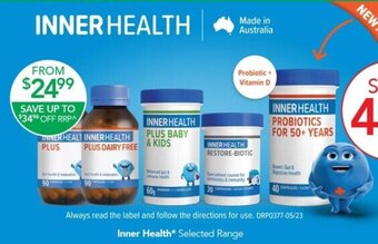 Terry White INNER HEALTH Selected Range offer